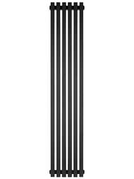 Дизайн-радиатор STOUT Tube Quadro 6 секц. ниж.прав.подкл. QV40-1750-6 R RAL1T103S9005 черн.мат.муар