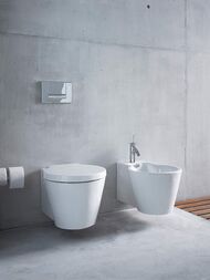 Унитаз подвесной DURAVIT STARCK 1 410х575х320 горизонтальный выпуск, крепление Durafix 0210090064