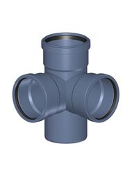 Крестовина Poloplast 110х110х110х87,5°х90°, угловая, канализационная, бесшумная,  2275