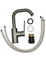 Смеситель для раковины ESKO Lagos Gun Metal однозахватный, поворотный излив, на 1 отверстие LG26MGM