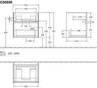 ����� ��� ���������� Villeroy & Boch Collaro (554�546�444) 2 �����, white matt C00800MS