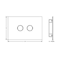 Клавиша смыва Artceram INOX 715 165х245х5,5мм, двойной смыв, нерж. сталь, цвет: сталь 715.000.BS
