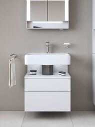 Раковина подвесная Duravit Qatego 600х470х125мм перелив, отв. под смеситель, цвет: белый 2382600000