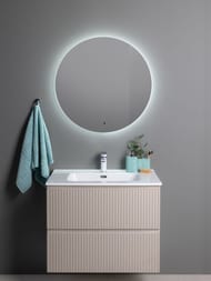 Тумба для раковины Aquanet Джейн 70 (700х455х637) подвесная, 2 ящика, цвет: бежевый 343976