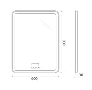 ������� BelBagno (600x30x800) ���������, ������, ���������, BT, ����� SPC-MAR-600-800-LED-TCH-RAD