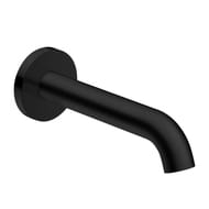 Излив Duravit C.1 для ванны 205 мм, накладка круг, черный матовый C15240010046