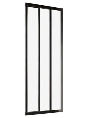 Стенка душевого уголка RAVAK SUPERNOVA ASRV3-90 (870-890х1980) разд.дверь, стекло,черный+Transparent