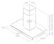 Вытяжка ELICA Joy WHIX/A/60 LED, 600х455 мм, 1200 м3/ч, 265 Вт, нерж.сталь/белый PRF0104630A