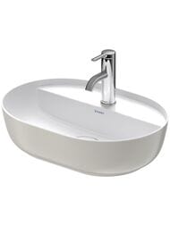 Раковина Duravit Luv 500х350 шлифованная, серая матовая, выпуск с керамической крышкой 0380502300