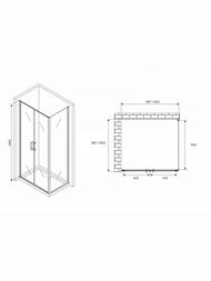 ������� ������ ABBER Sonnenstrand AG04100BC-S100B (1000�1000�1950) ������ 6� ����������/������