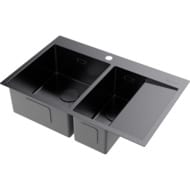 Мойка Omoikiri AKISAME 78-2-GM-L (780х510х200) большая чаша слева, вороненая сталь 4973101
