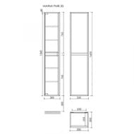 ����-����� SANCOS Marmi (350�300�1600) ���������,2 ������,�������. ���.,��� ��������� PMR35ECH