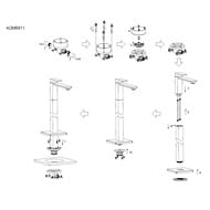 Смеситель для раковины AQUAme Savona однозахватный, металл, AQM6811GM