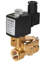 Клапан соленоидный STOUT 1/2", 220В, непрямого действия, нормально открытый SSV-0040-220015