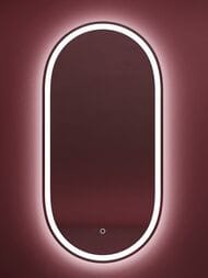 Зеркало SANCOS Oval (450х900) с LED подсветкой, сенсорный выключатель, пластиковый короб  OV45F