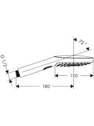 Лейка для душа Hansgrohe Raindance Select 120 AIR 3jet, 3 функции, хром 26520000 — миниатюра 9