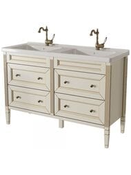 Тумба под раковину Caprigo Альбион Промо 125 bianco antico 1250х875х470 двойная, 4 ящика 33321-В002