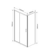 Душевой уголок Vincea Garda 1200х800х1900 VSR-1G8012CLG прямоугольный, брашированное золото — миниатюра 5