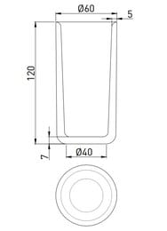 ��������� ��� ����� Gocce di Salini 1901201F  ����������, S-Stone, �������, ������ ������ RAL 9011