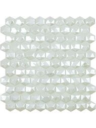 Мозаика Vidrepur Hex Diamond   350D (307х317) на сетке, белая (шт.) — миниатюра 1