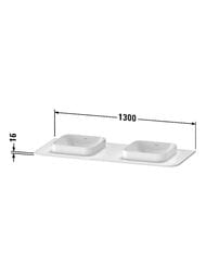 ���������� Duravit Happy D.2 Plus 1300�550�16 2 ������, ����� ������ HP032KB2222
