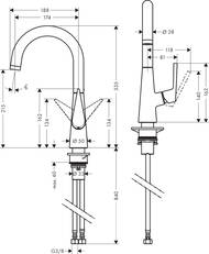 ��������� Hansgrohe Talis M51 ��� ����� 220 ���������� ����� 1jet ���� 72814000