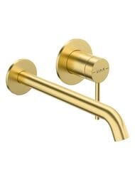 Встраиваемый смеситель для раковины VitrA Minimax Round A4354925EXP однорычажный брашированное золото латунь