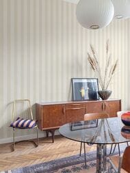 Обои виниловые на флизелине Grandeco Maison MN 4001 (0,53х10,05) полосы, бежевые (рул.)