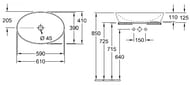 �������� Villeroy & Boch Artis PLUS 4198 61 BCT8 (610�410�120) ��� ���. ��� ����. � ��������, ������