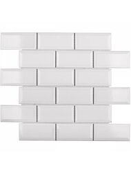 Мозаика Starmosaic Homework Metro White Glossy 45х95 (288х294) белая (шт.) — миниатюра 1