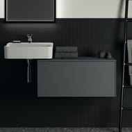 Тумба под раковину Ideal Standard CONCA (800x505x370) 1 ящик, антрацит, со столешницей T4312Y2