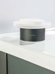 Мыльница Aquatek Лира AQ4426MB настольная, стекло матовое, латунь, цвет: черный матовый