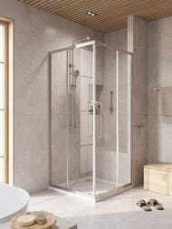 Душевой уголок CEZARES RELAX (1000х1000х2000) RELAX-304-A-2-100-C-CR стекло прозрачное/хром