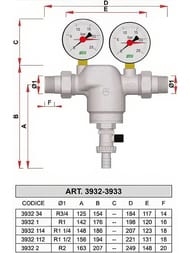 ������ FAR 3/4" � ��� ��������, 300���, � �����������, Max: 95 �C, 25 ���, FA 3932 34