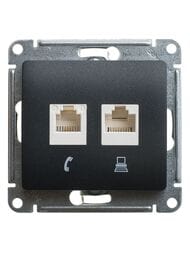 ������� Systeme Electric Glossa ������� ������������ RJ45 + RJ45 ���.5E �������� ��������GSL000785KK