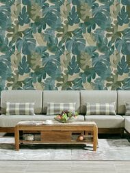 Обои виниловые на флизелине Grandeco Perfect Harmony PH 3009 (0,53х10,05) изумрудный рул.)