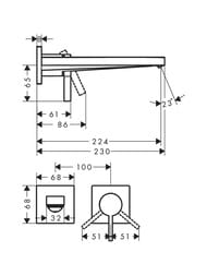 ��������� Hansgrohe Tecturis E ��� ��������, ������������, ������ ������� 73051670