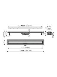 ������� ����� Alcaplast APZ19-750 L=750�� ������� ������������ �������