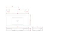 Мебельная раковина Armadi Art Flat (Флэт) (1004x452x100) 888-100 белая