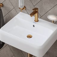 Смеситель для раковины Duravit Wave M однозахватный, низкий излив 111мм, цвет: бронза WA1020002004