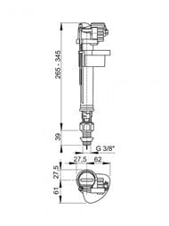 Клапан для унитаза ALCAPLAST A17 3/8" нижняя подводка — миниатюра 3
