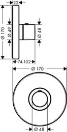 ��������� Axor ShowerSelect 36721000 Highflow ��� ����, ������������ � �����, ���������, ����