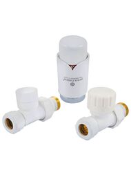 SCHLOSSER Комплект клапанов ELEGANT GZ1/2хGW1/2 проходной с ручной регулировкой, белый 604200131