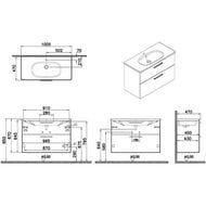 ����� � ��������� Vitra Root 1005�470�670 ��, ���������, 2 �����, ����: ��� ����������� 68320