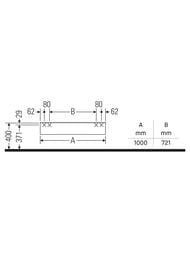 Полка Duravit DuraStyle (1000х150х440) с 2 ящиками, цвет: орех натуральный DS827007979