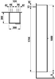 ����� Laufen KARTELL 4.0815.1.033.631.1 (300�300�1800) 1 ������ �����, ����� ������