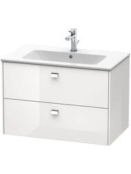 Тумба под раковину Duravit Brioso (820х479х553) подвесная, 2 ящика, белый глянец BR410201022 — миниатюра 1