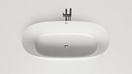 Ванна отдельностоящая Salini Sofia Light 1650х750 с переливом, Sense, иск. камень, белый 103711G