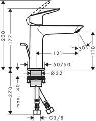 ��������� Hansgrohe Logis 71251000 ��� �����������, 110 Fine, ������� ��������, ����