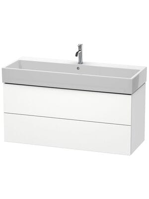 Тумба под раковину Duravit L-Cube 1184х544х459 подвесная, 2 ящика, белый матовый LC627901818